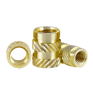 Spindel - Räfflad kopparmutter - M3x4x4.5