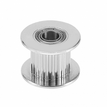 GT2 20T (9 mm bred) Tandad löprulle (5 mm diameter) silver