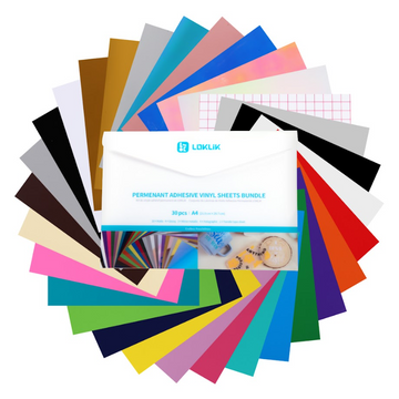 LOKLIK - Permanent självhäftande vinylmaterialpaket - A4