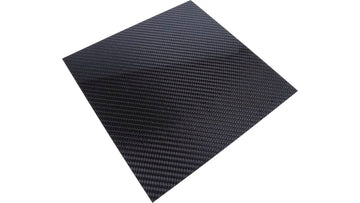 Spider - Fjäderstålplåt belagd med äkta kolfiber - 235x235mm