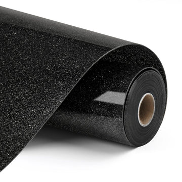 LOKLIK - Värmeöverföringsvinyl - 30,5 cm x 90 cm - Glittersvart