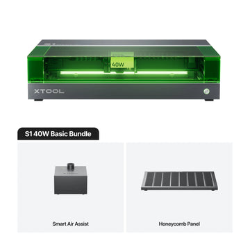 xTool - S1 - Laser - 40W - Mörk Basic-paket