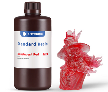 Anycubic Resin - Standard - Genomskinlig Röd - 1L