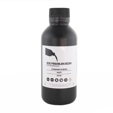 3DE Premium Resin - Standard - White - 0.5 kg