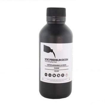 3DE Premium Resin - Water Washable - Clear - 0.5 kg