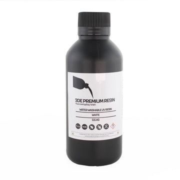 3DE Premium Resin - Water Washable - White - 0.5 kg