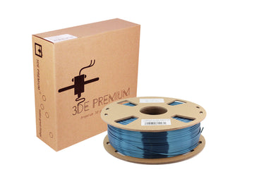 3DE Premium - PLA Silky - Djup Cyan - 1,75 mm - 1 kg