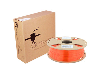 3DE Premium - PETG - Fluorescerande orange - 1,75 mm - 1 kg (halvtransparent)
