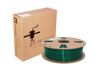 3DE Premium - PLA Transparent - Grön - 1,75 mm - 1 kg