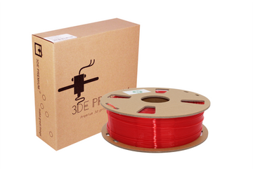 3DE Premium - PLA Transparent - Röd - 1,75 mm - 1 kg