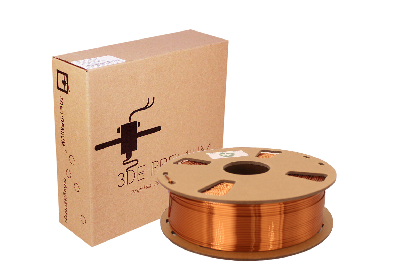 3DE Premium - PLA Silky - Koppar - 1,75 mm - 1 kg
