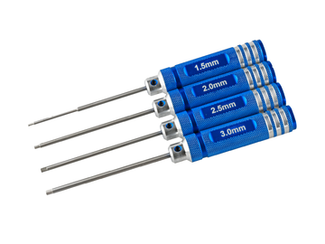 3DSUPREME - Insexskruvmejselsats - Blå - 1,5/2/2,5/3 mm 