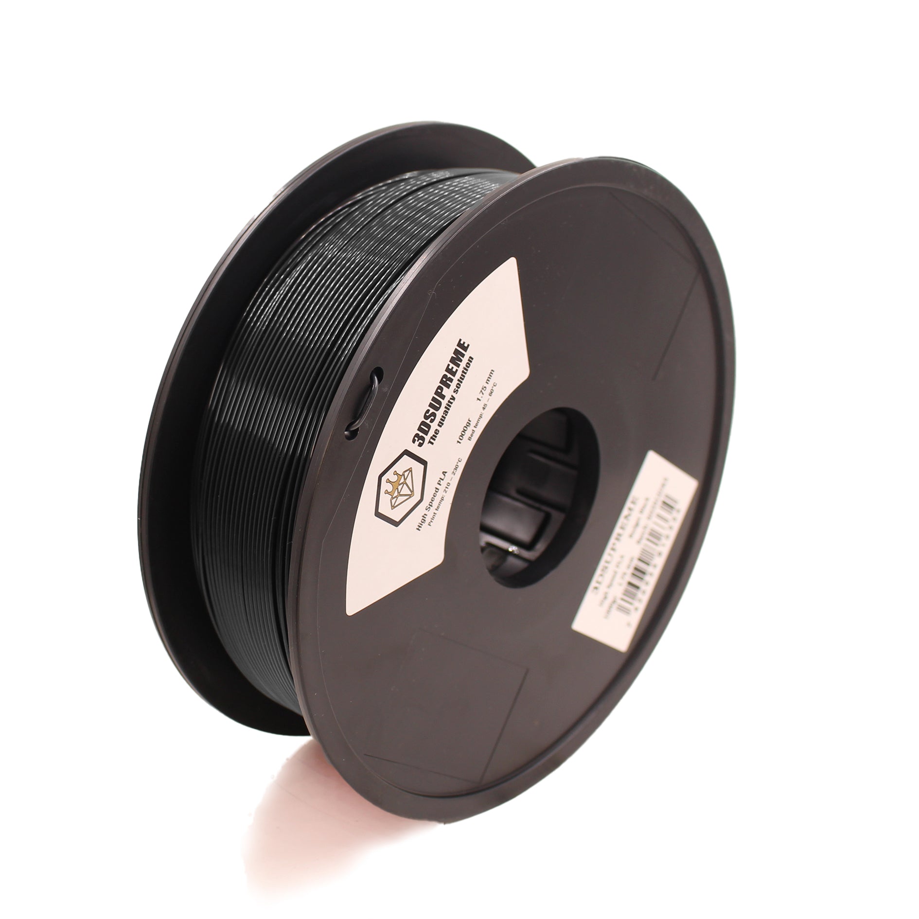 3DSUPREME - Höghastighets PLA PRO - Venom Black - 1,75 mm - 1 kg
