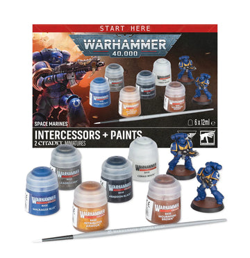 Warhammer 40k: Space Marines - Intercessors & Paints Set