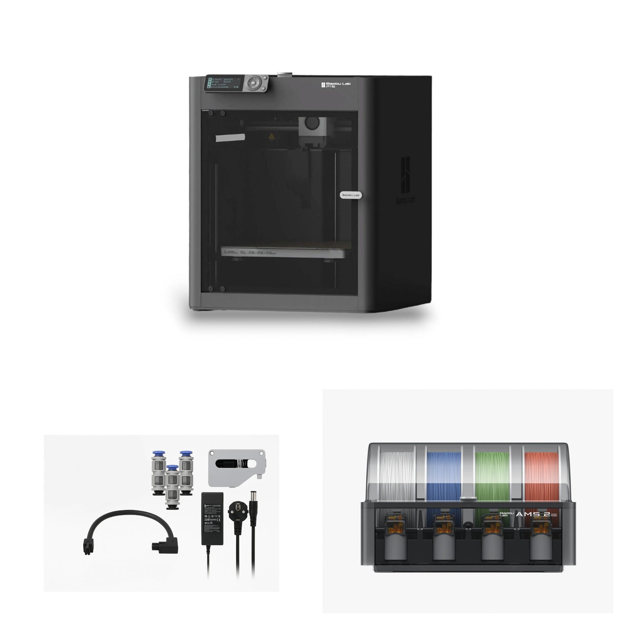 Bambu Lab - 3D-skrivarpaket - P1S + AMS 2 Pro + anslutningskit