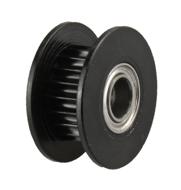 GT2 20T (6 mm bred) Tandad löprulle (5 mm diameter) svart
