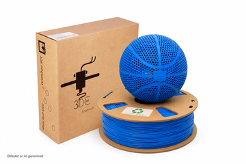 3DE Premium - Flexibel PLA - 54D - Helblå - 1,75 mm - 1 kg