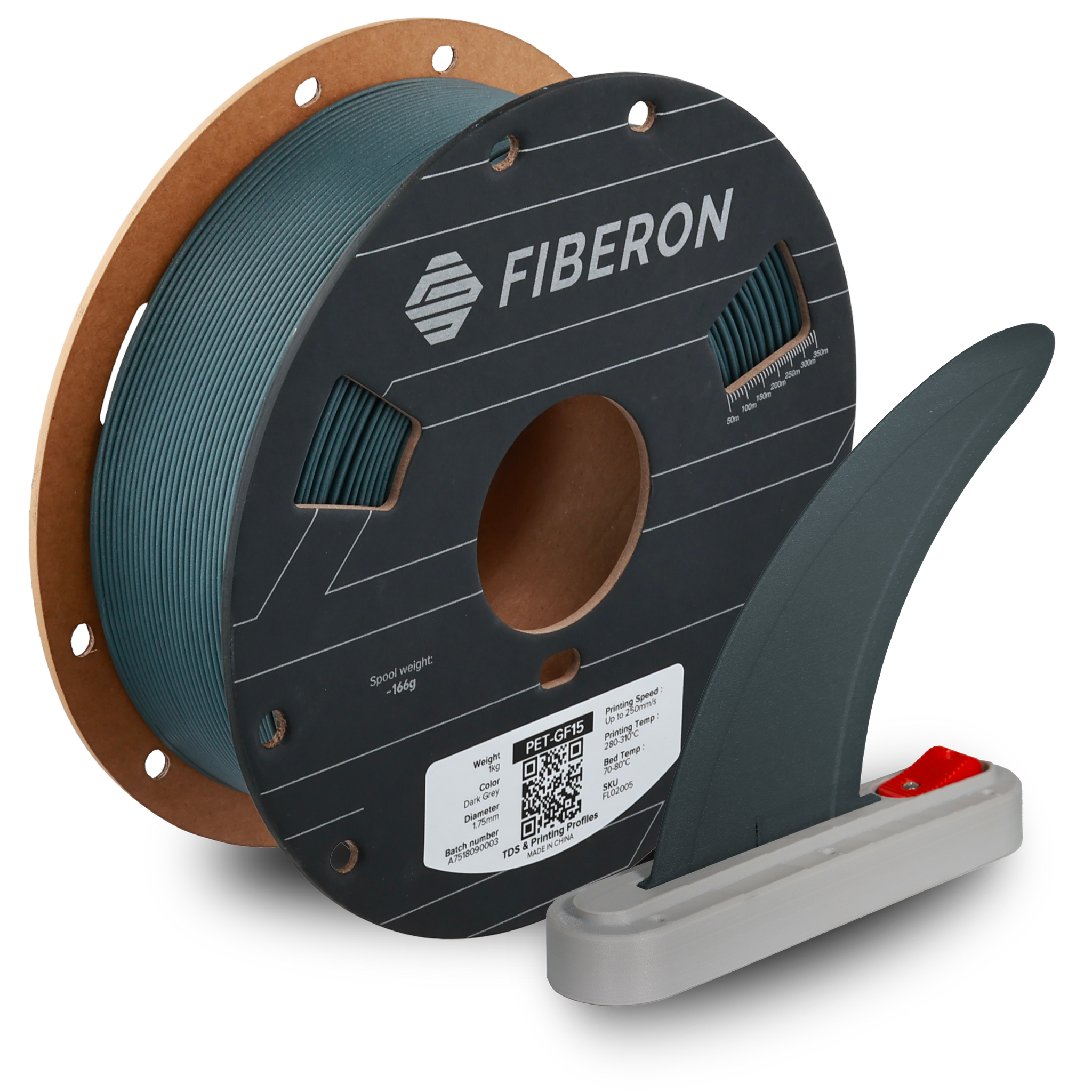 Polymaker - Fiberon™ PET-GF15 - Dark Grey - 1.75mm - 1kg