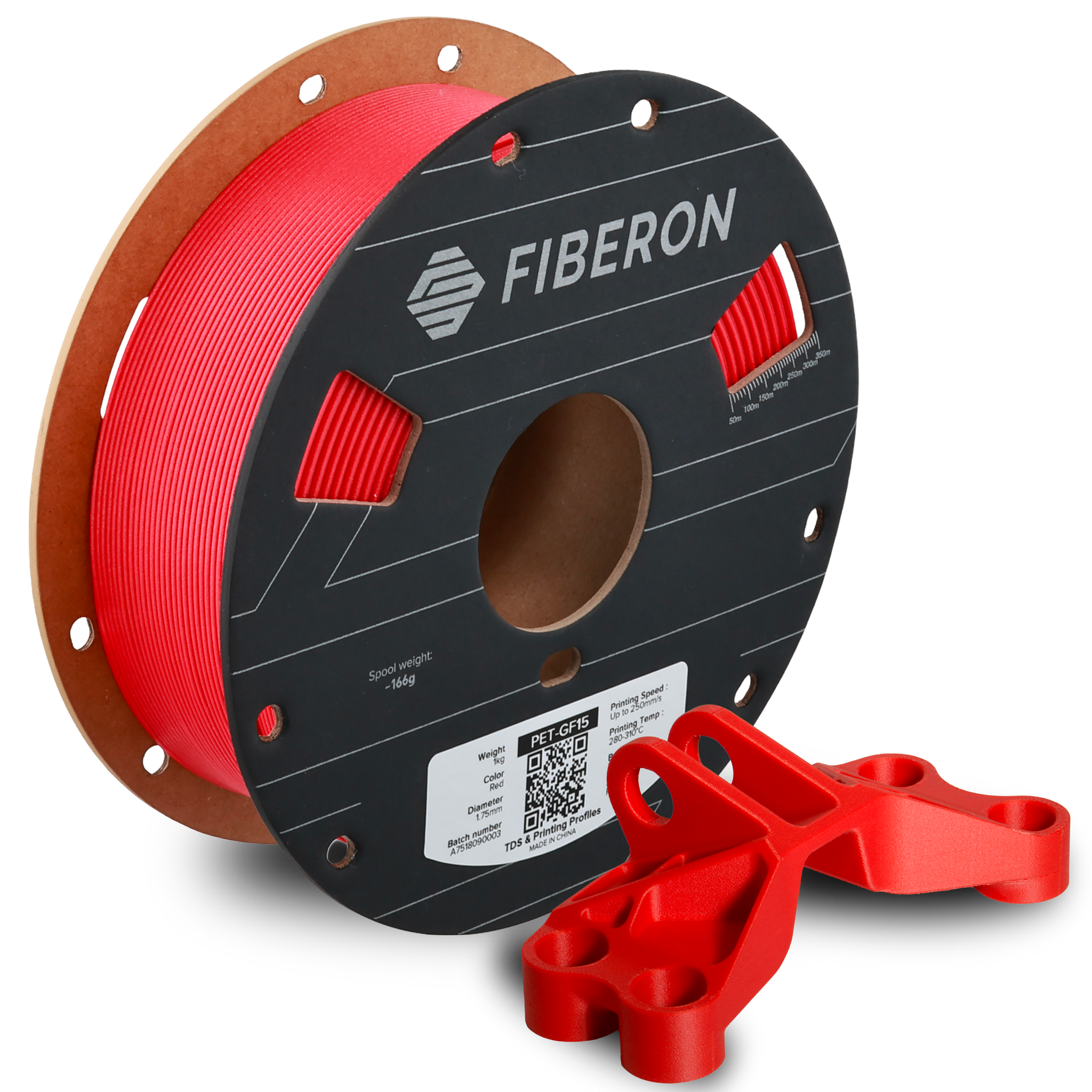 Polymaker - Fiberon™ PET-GF15 - Red Transparent - 1.75mm - 1kg