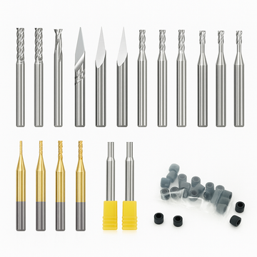 Makera - Commonly Used Milling Bit Bundle for CNC (26 Pcs)