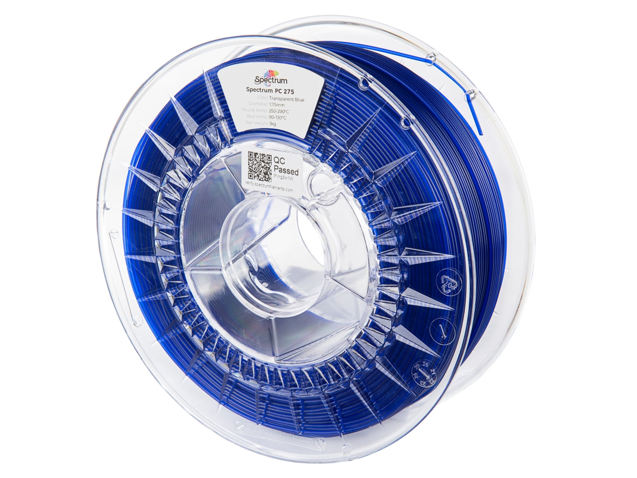 Spectrum - PC 275 - Transparent Blå - 1,75 mm - 1 kg
