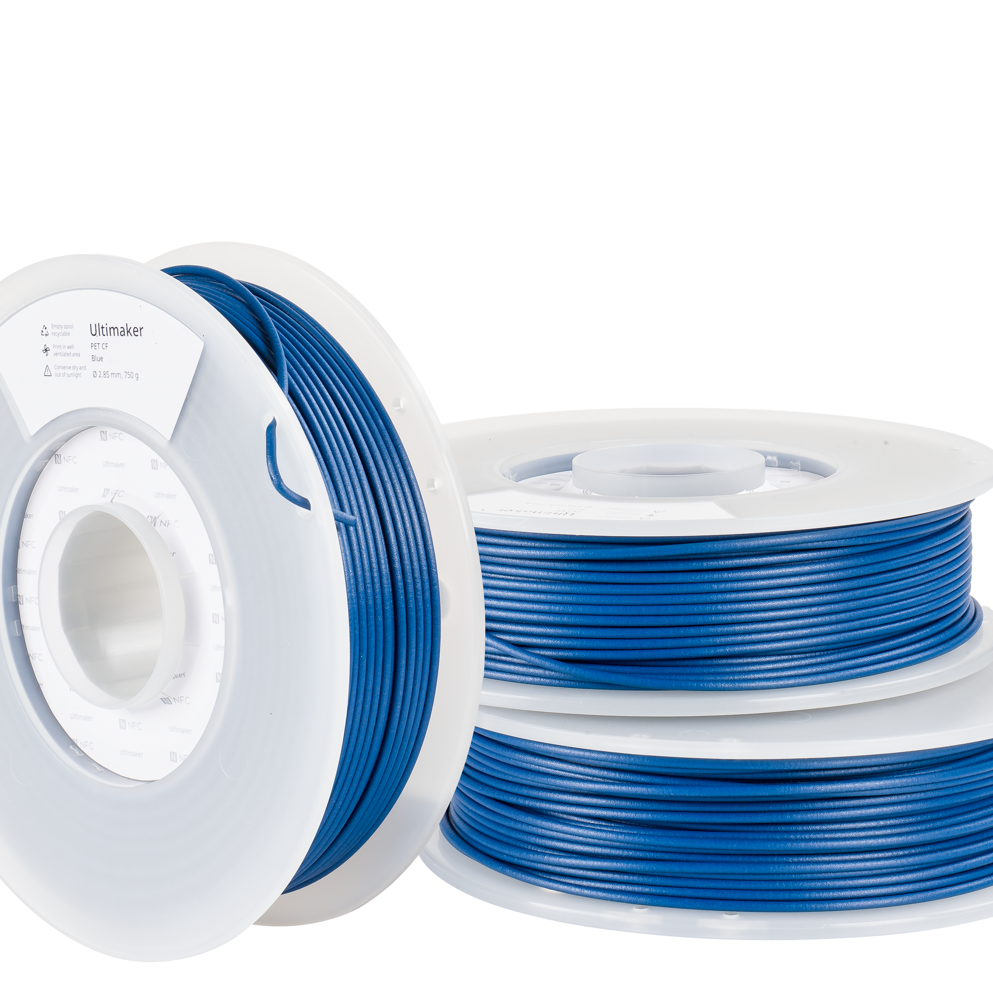 UltiMaker PETCF - Blå - 2,85 mm - 750 g 