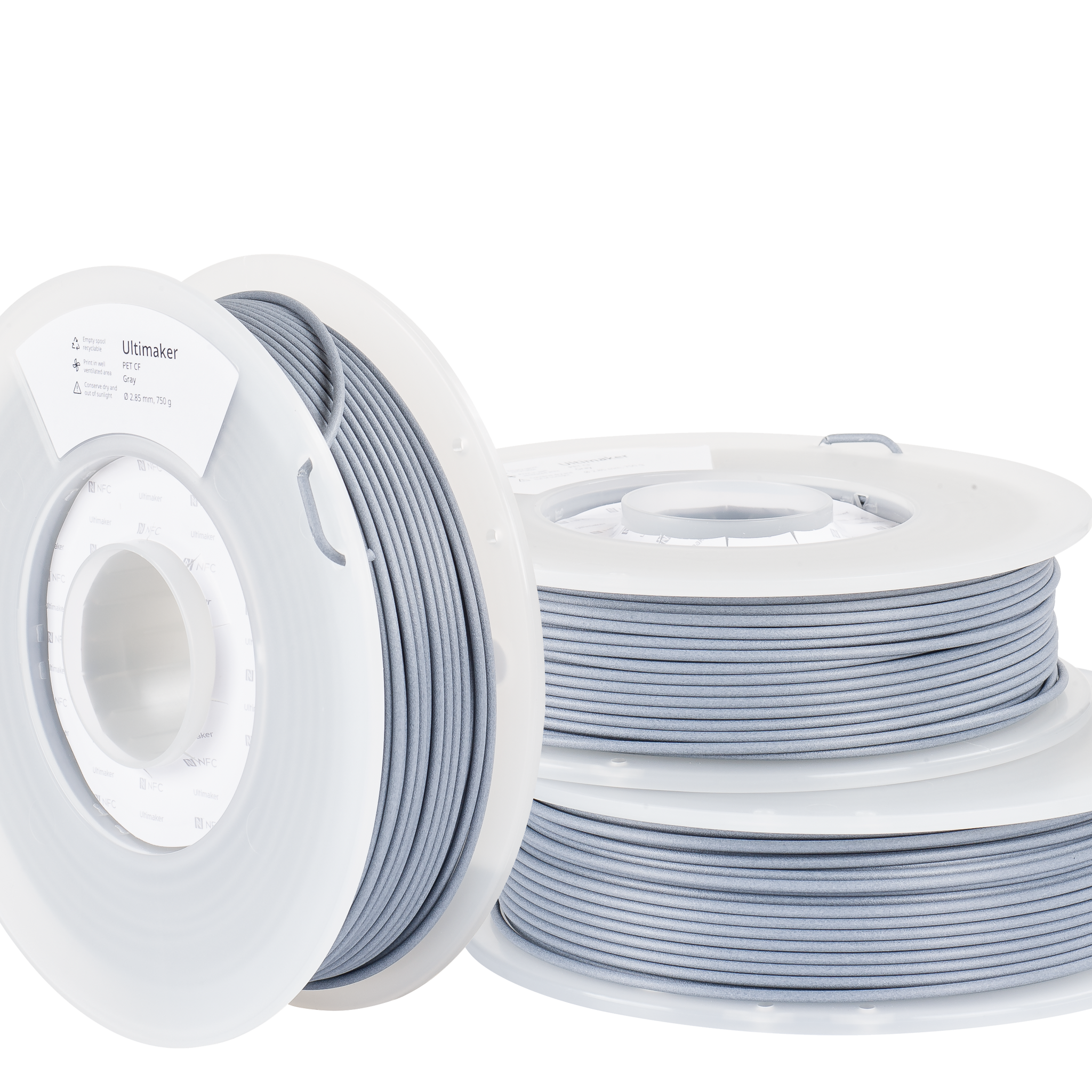 UltiMaker PETCF - Grå - 2,85 mm - 750 g 