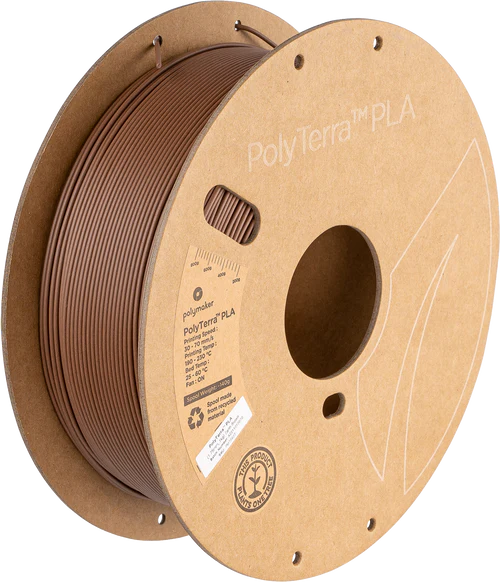 Polymaker - PolyTerra PLA - Jordbrun - 1,75 mm - 1 kg