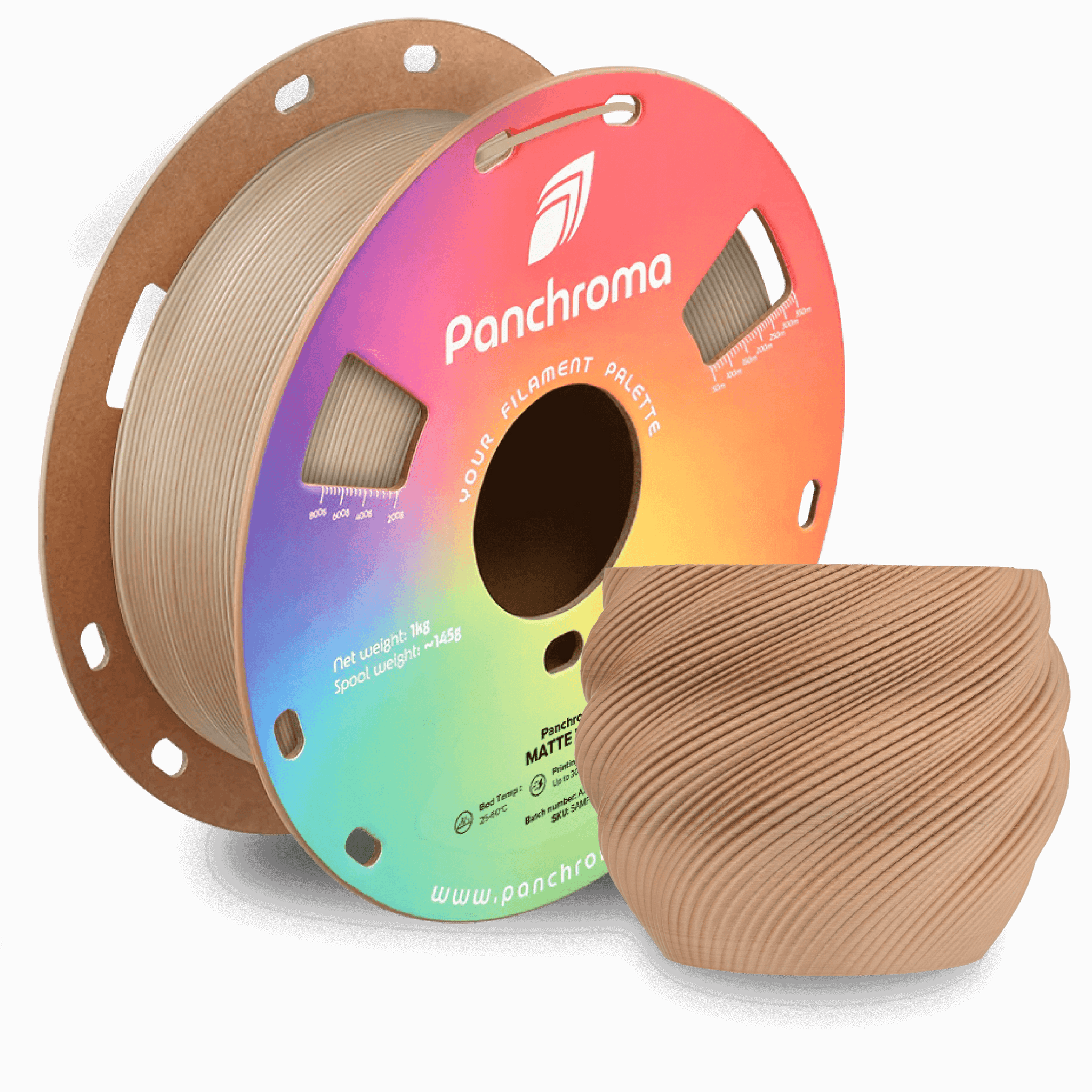Polymaker - Panchroma™ PLA Dubbelgradient - Matt Trä - 1,75 mm - 1 kg