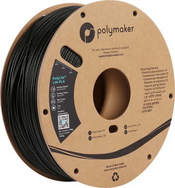 Polymaker - Polylite LW-PLA - Svart - 1,75 mm - 800 g
