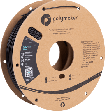 Polymaker PolyMax Tough PLA - Äkta svart - 1,75 mm - 750 g