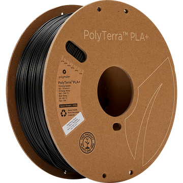 Polymaker - PolyTerra PLA+ - Svart - 1,75 mm - 3 kg