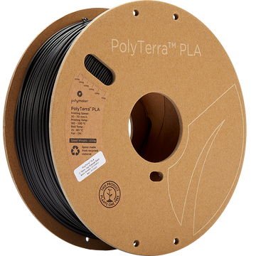 Polymaker - PolyTerra PLA - Antracitgrå svart - 1,75 mm - 1 kg 