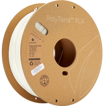 Polymaker - PolyTerra PLA - Bomull Vit - 1,75 mm - 1 kg 