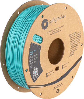 (UTGÅNG) - Polymaker Polylite PLA - Polymaker Blågrön - 1,75 mm - 1 kg