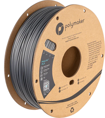 (UTGÅNG) - Polymaker Polylite - PLA - Stålgrå - 1,75 mm - 1 kg