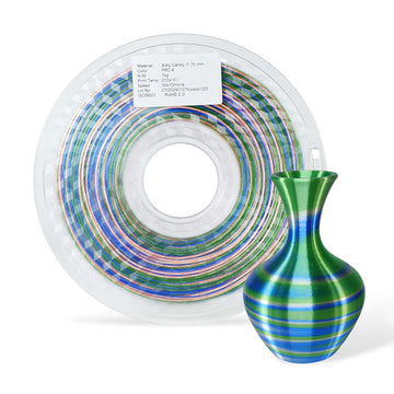 3DE Premium - PLA - Candy Rainbow - Grön, Blå, Vit V2 - 1,75 mm - 1 kg
