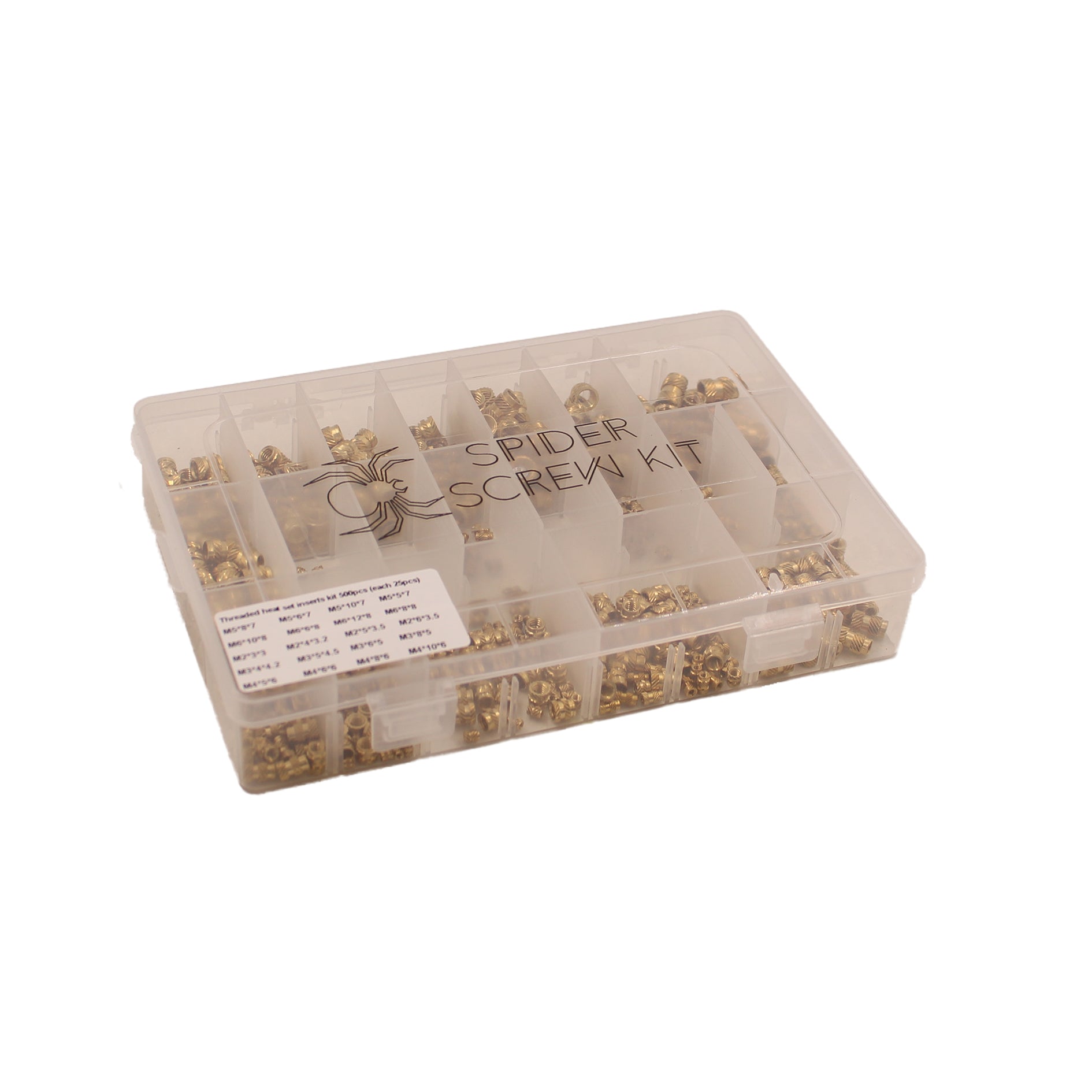 Spider - Gängade värmeinsatser - Kit - 500 st