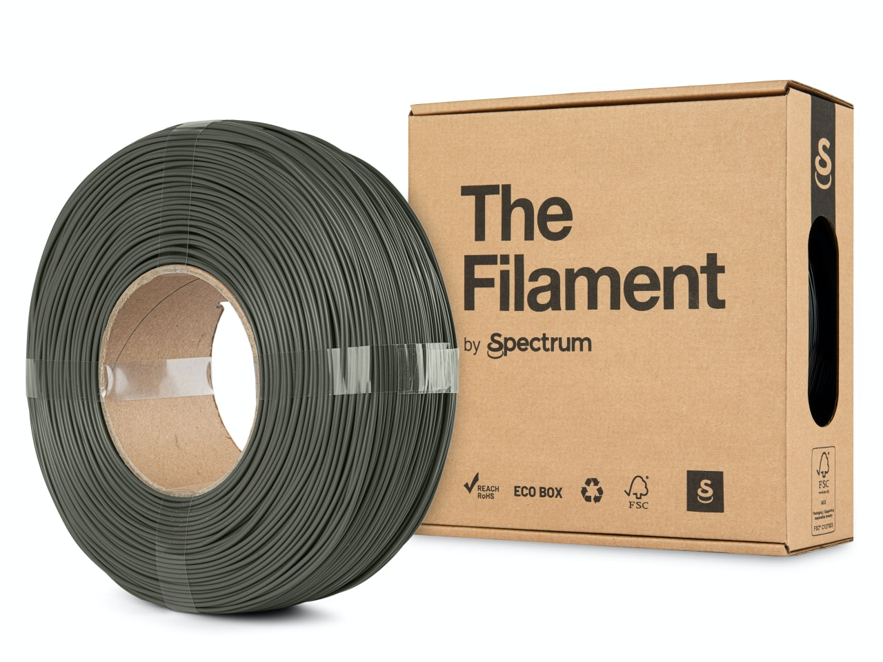 Filament - PLA High Speed ​​- Mossgrå - 1,75 mm - 1 kg - Refill