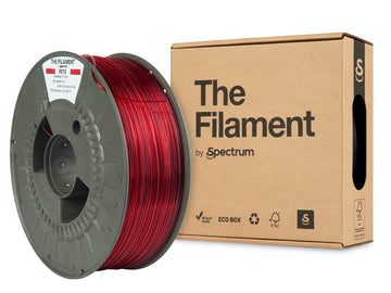 Filament - PETG - Transparent Röd - 1,75 mm - 1 kg