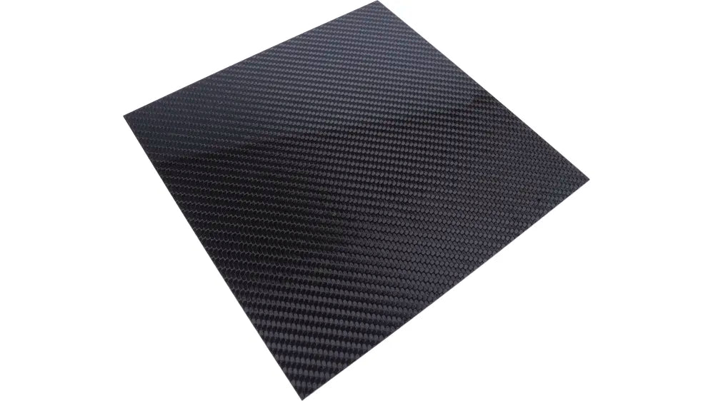 Spider - Fjäderstålplåt belagd med äkta kolfiber - 235x235mm