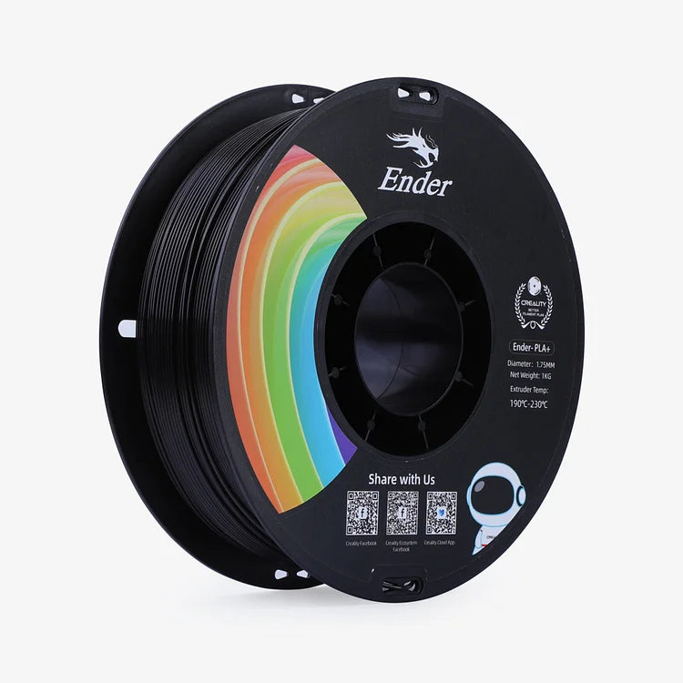 Creality 3D - Ender PLA+ - Svart - 1,75 mm - 1 kg