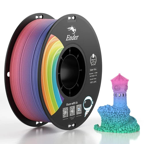 Creality 3D - Ender PLA+ - Regnbåge - 1,75 mm - 1 kg