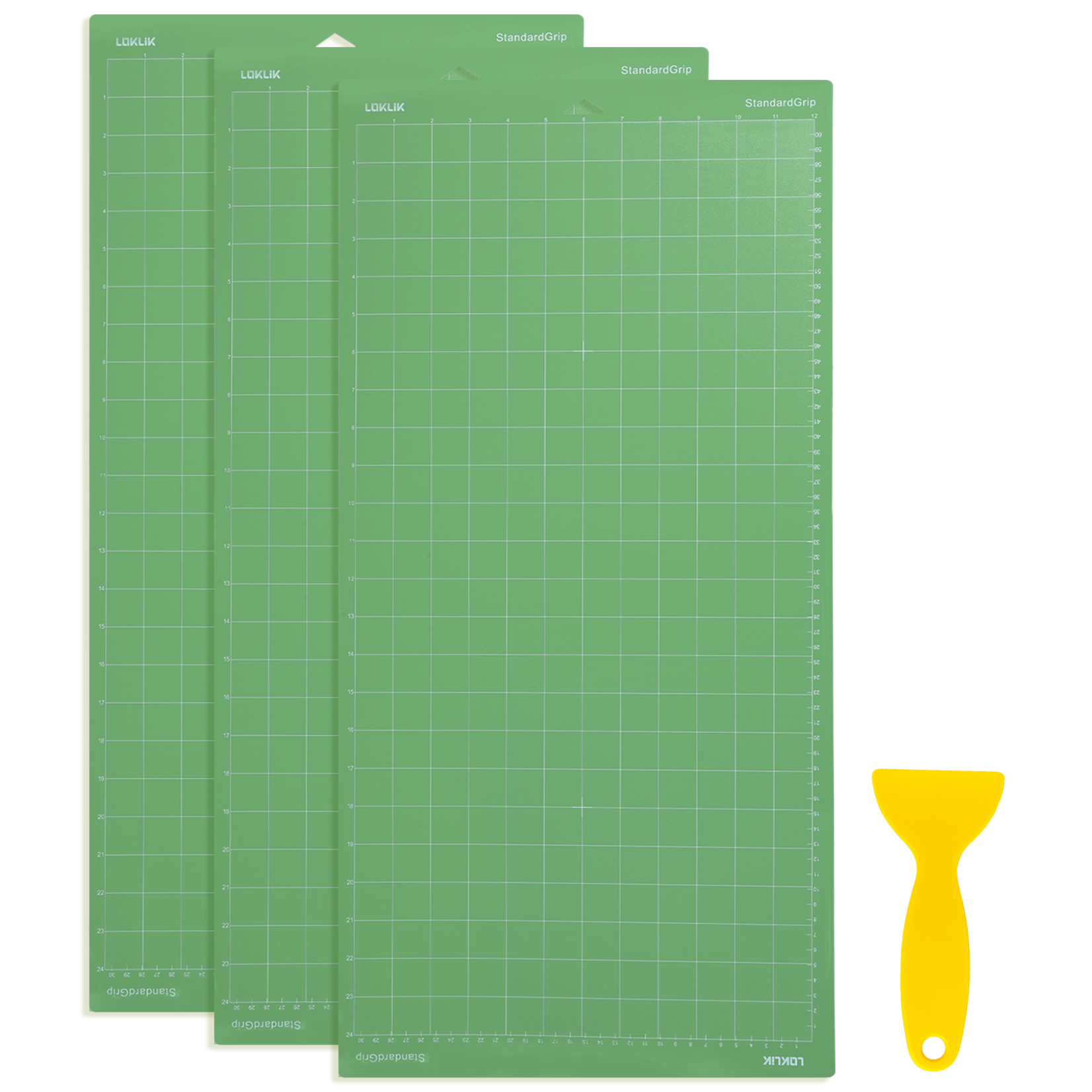 LOKLIK - Skärmatta - Standardgrepp - Grön - 30,5x61cm - 3-pack 