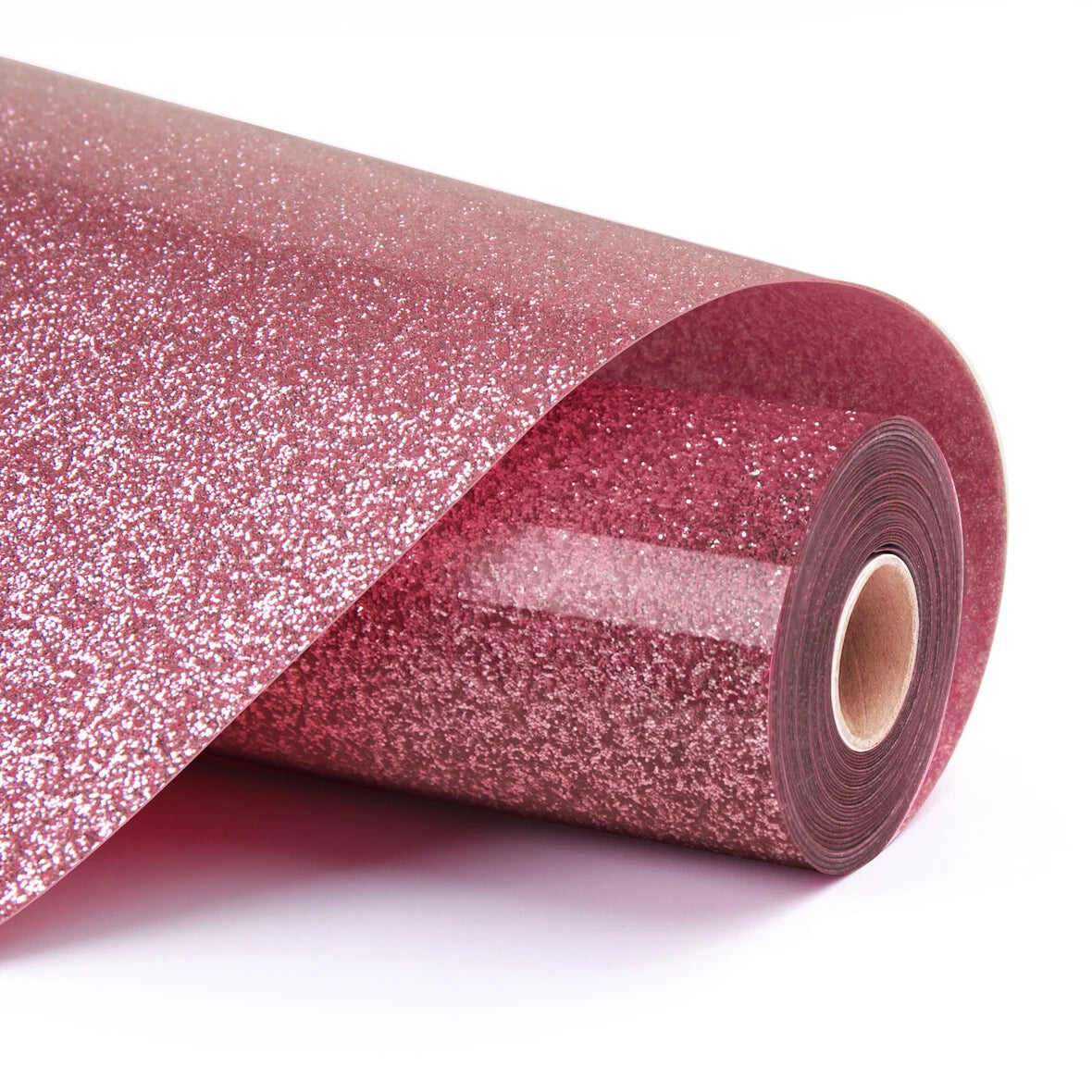 LOKLIK - Värmeöverföringsvinyl - 30,5 cm x 90 cm - Glitterrosa 