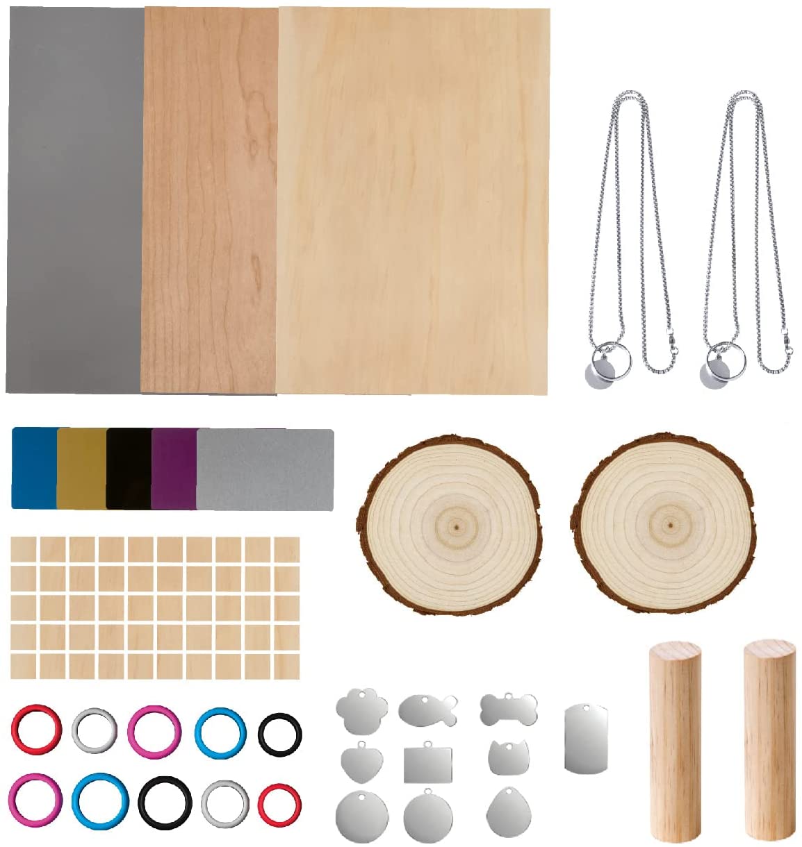 xTool - Lasermaterialpaket Ex Trä, Gummi, Metall 