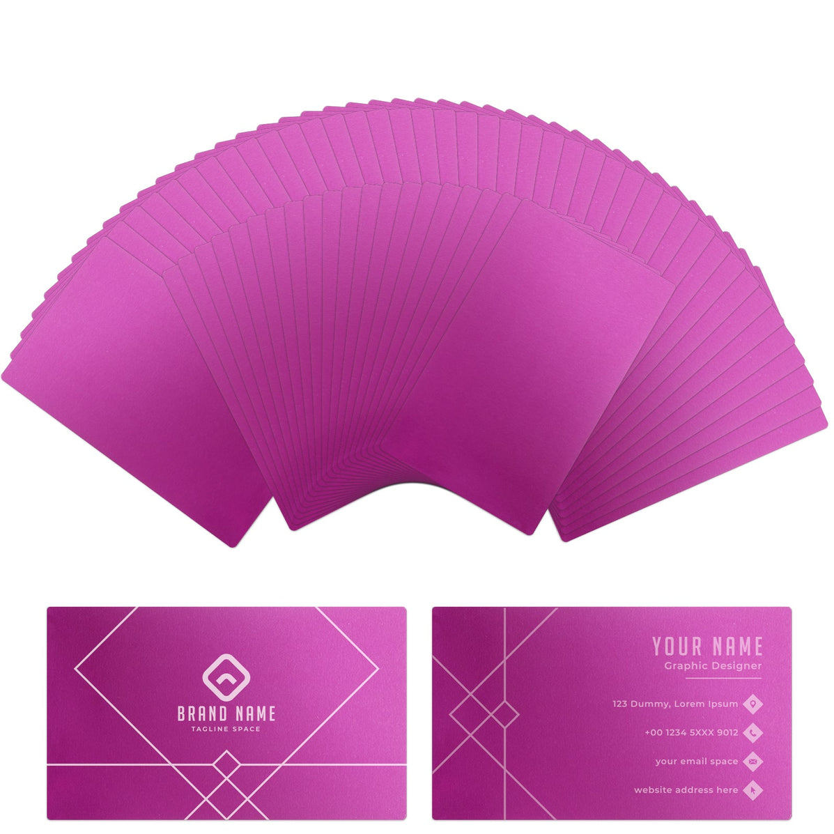 xTool - Lila metallvisitkort 60 st laserpaket