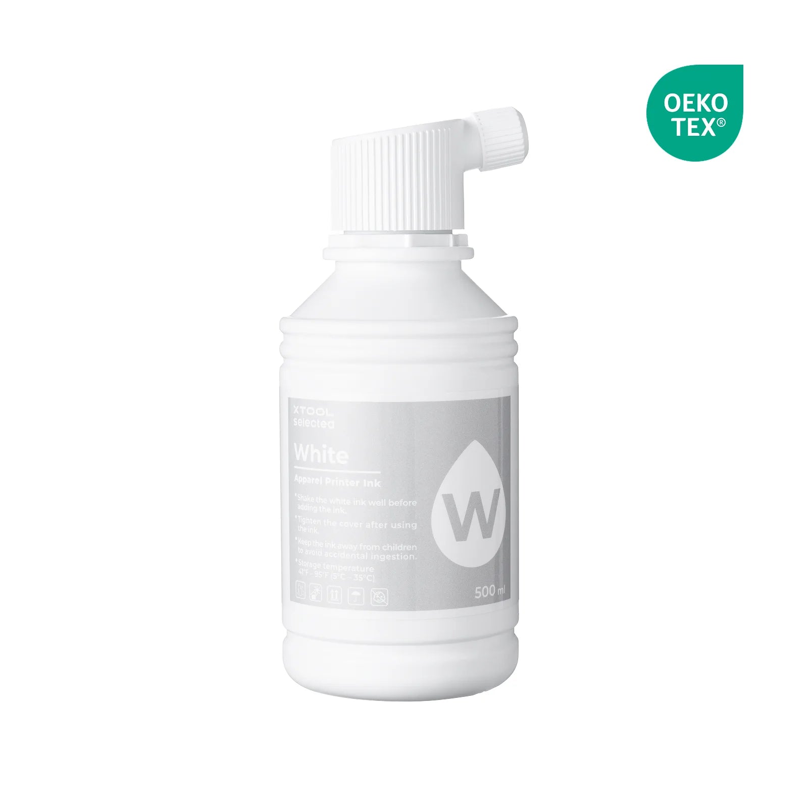 xTool - Selected Apparel Printer - Ink - White (500ml)