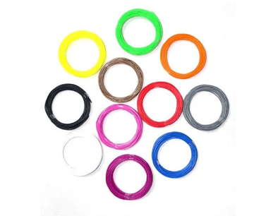 10x Blandede 5m PLA Samples til 3D Pen - 1.75mm