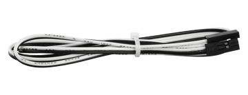 2P color cable (black, white) - 80cm - DuPont female 2P one end 2.54 - 1Px2